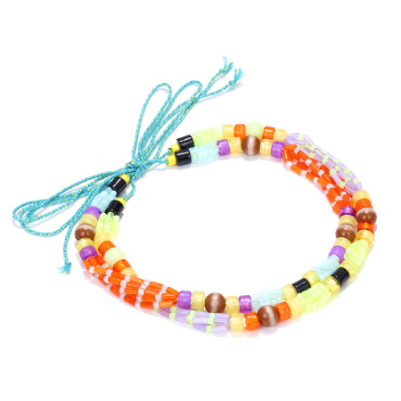 Collier de perles colorées 1 pièce 2