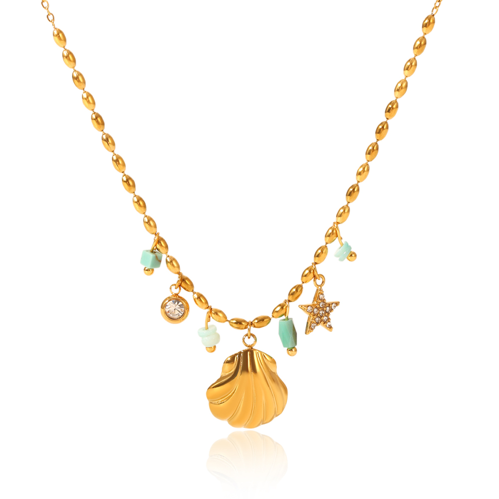 Collier Pendentif Tortue Quotidien En Acier Inoxydable Étanche Pour Femme, Collection Simple Series (1 Pièce) 