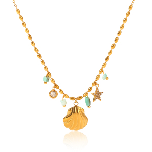 Collier Pendentif Tortue Quotidien En Acier Inoxydable Étanche Pour Femme, Collection Simple Series (1 Pièce) h5 