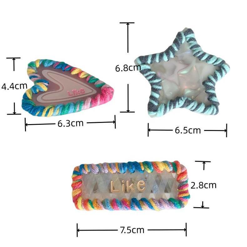Pinces À Cheveux Pour Femmes, 1 Pièce, En Feuille D'Acétate De Cellulose, Motif Étoile Image7