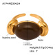 A774-Bague en résine marron doré/N°7 Image15