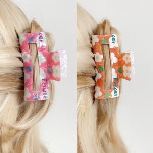 1 Pince À Cheveux En Acrylique Pour Femme, Motif Fleur Douce h5 Image4