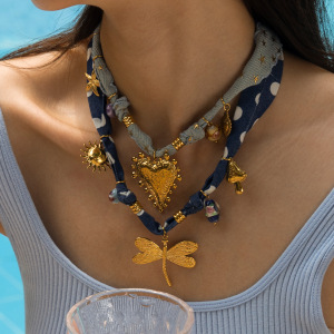 Collier Pendentif Romantique En Acier Inoxydable Imperméable Couleur Or h5 Image2
