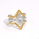 Couleur or et argent/Taille unique/Bague monobloc Image3