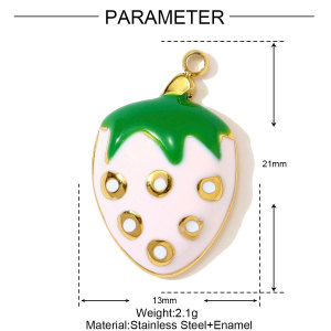 Pendentif Femme En Acier Inoxydable Étanche, Motif Alimentaire Romantique (1 Pièce) h5 Image2