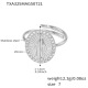 Bague en acier TXA325 avec zircone 5A - Taille 7 Image4