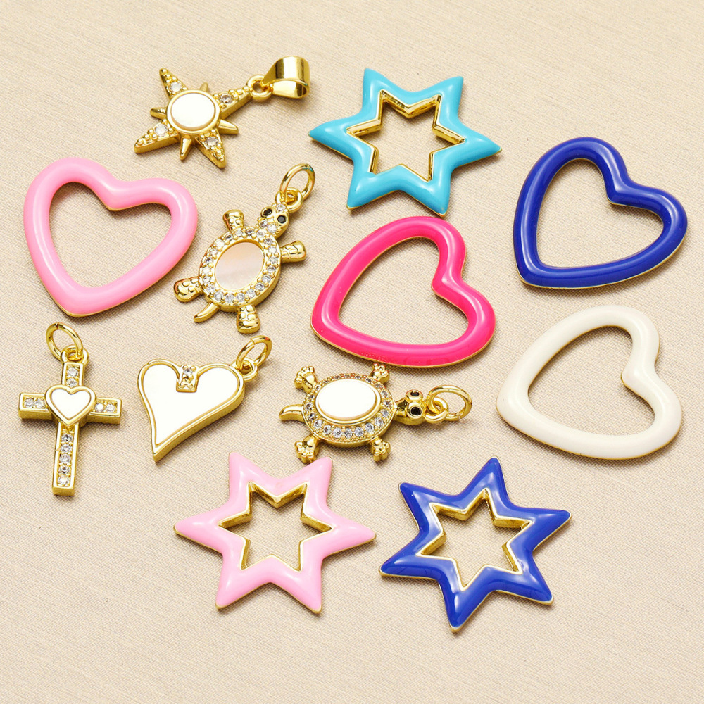 Pendentif Femme En Forme De Cœur, En Acier Inoxydable Étanche, Couleur Or, À Faire Soi-Même (1 Pièce) Image4