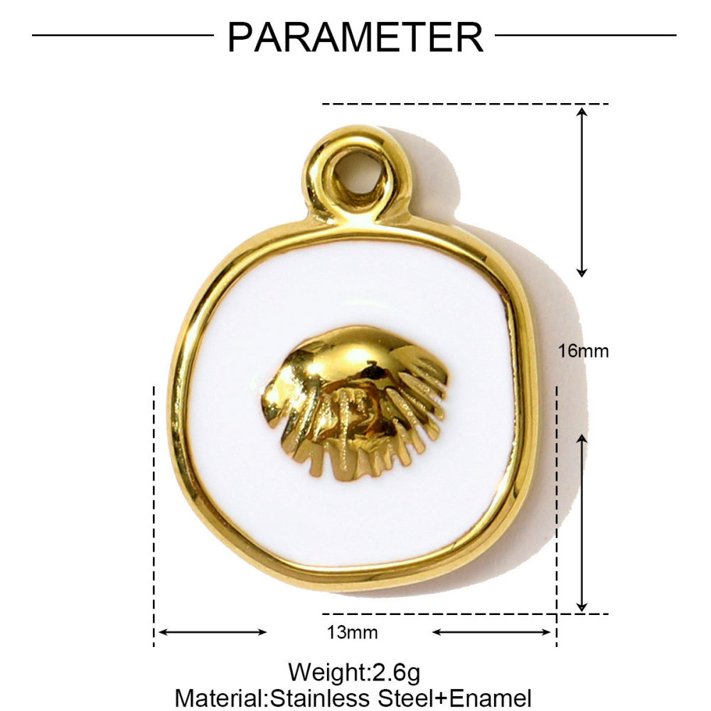 Pendentif Femme Étanche En Acier Inoxydable, Motif Étoile De Mer (1 Pièce) h5Image2