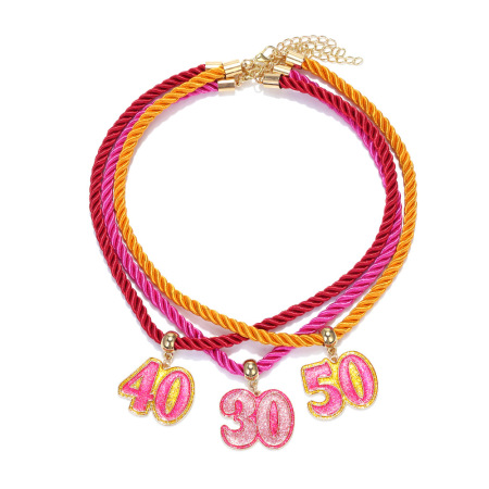  Ensembles de colliers en alliage, nombres, rassemblement quotidien/fête, série simple, bijoux pour femmes