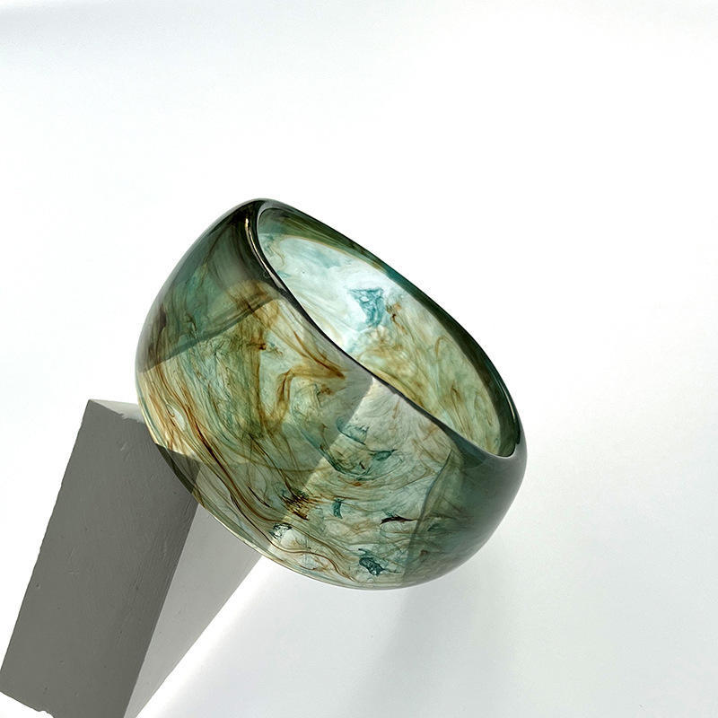 Bracelet Élégant En Acrylique Dégradé De Couleurs Pour Femme, Série Simple, 1 Pièce Image3