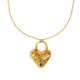 Collier pendentif Love Mama en zirconium coloré - Or 