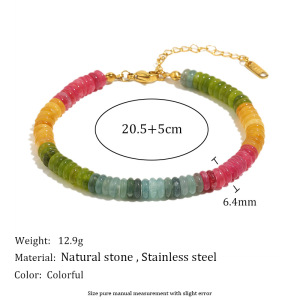Collier Élégant En Perles Et Pierres Naturelles Pour Femme, 1 Pièce h5