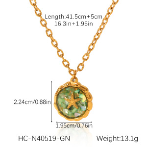 Collier Pendentif Femme En Forme De Tortue De Vacances, En Acier Inoxydable Étanche Couleur Or h5 Image2