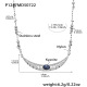 P1247-Collier lune en acier cyanite 39+5 cm Image8