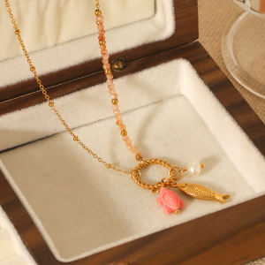 1 Paire De Colliers Pendentifs Tortue Simples Pour Femmes, En Acier Inoxydable Étanche Couleur Or h5 Image4