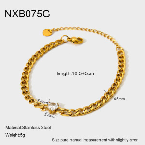 Bracelet Chaîne Goutte Simple Pour Tous Les Jours, En Acier Inoxydable Étanche. h5 