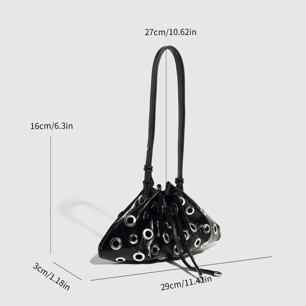 Sac À Bandoulière En Pu Pour Femme, Série Luxueuse, Rivet Classique, 1 Pièce 