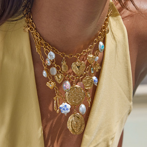Album Photo Sophistiqué En Forme De Cœur, 1 Pièce, En Acier Inoxydable Étanche, Couleur Or, Collier Pendentif Pour Femme h5 Image3