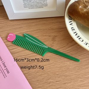 Peigne Pour Femme En Feuille D'Acétate De Cellulose En Forme De Tulipe, 1 Pièce h5