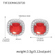 TXF330-Boucles d'oreilles en acier et zircon rouge Image5