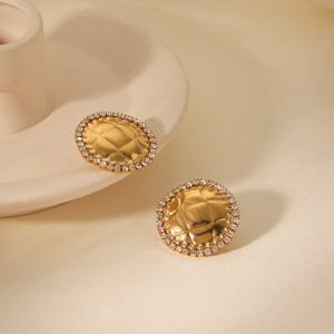 1 Paire De Boucles D'Oreilles Puces Géométriques Simples Pour Femme, En Acier Inoxydable Étanche, À Porter Au Quotidien. h5 Image4