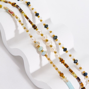 Colliers De Perles Élégants Et Imperméables En Acier Inoxydable Pour Femmes h5 Image5