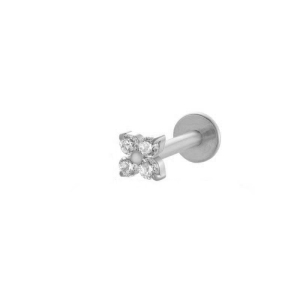 Boucles D'Oreilles Percées En Alliage De Titane Doré Et Zircon Pour Femme, 1 Pièce h5 