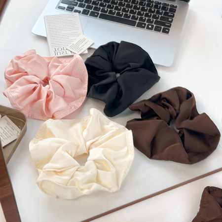 1 chouchou pour femme en fibre synthétique de couleur unie 2