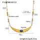 P1247-Collier Lune en Kyanite Dorée 39+5cm Image7