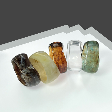 Bracelet élégant en acrylique dégradé de couleurs pour femme, série simple, 1 pièce