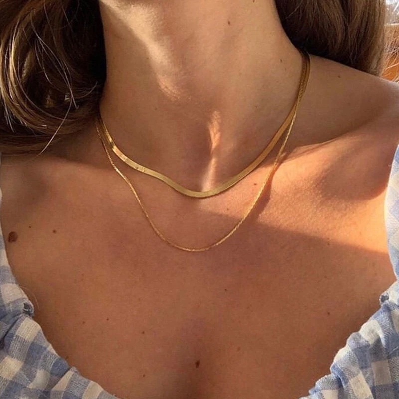Colliers Simples Détachables Pour Femmes En Acier Inoxydable Étanches Image2