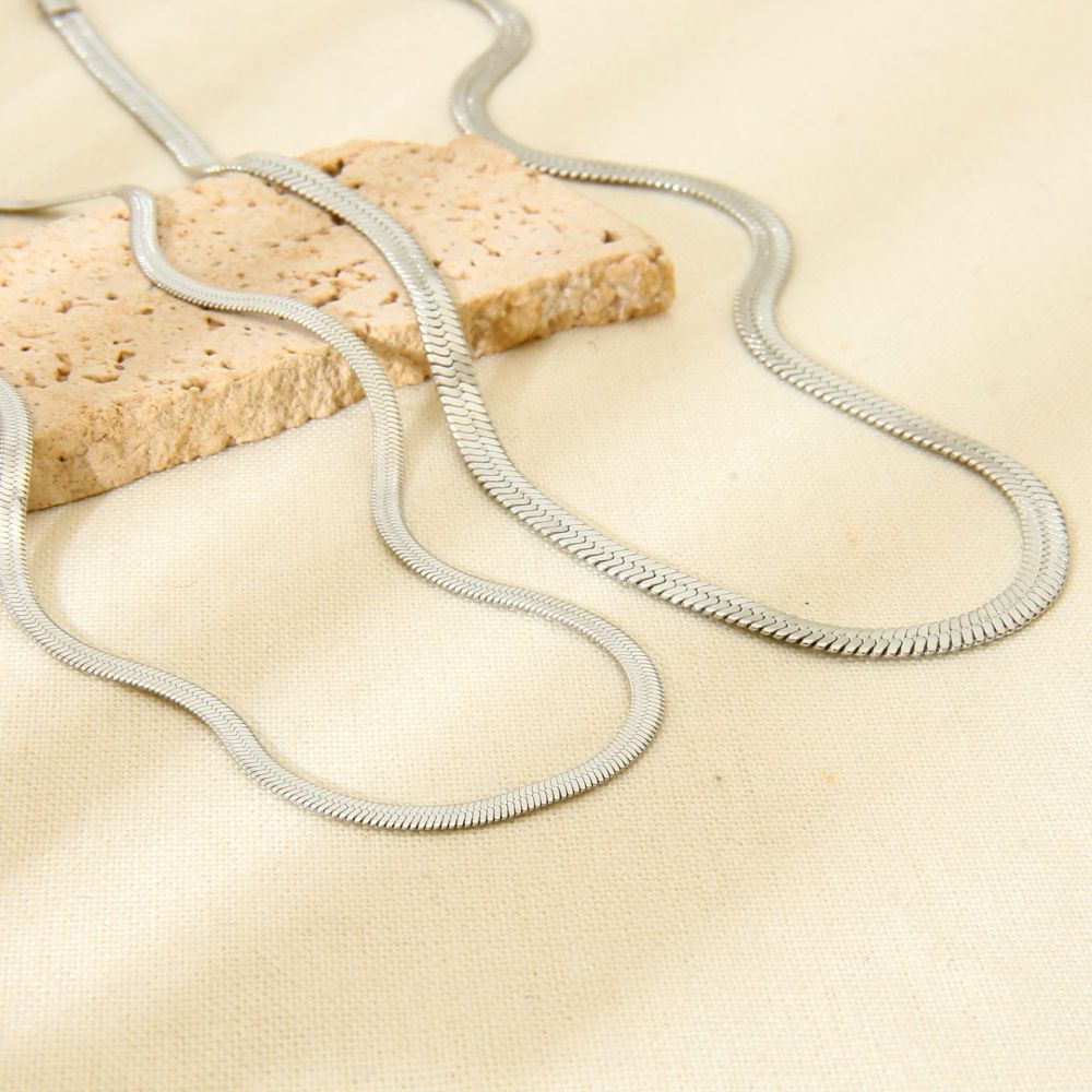 Colliers Basiques Unisexes Simple Series Daily Chain En Acier Inoxydable Étanche Image3