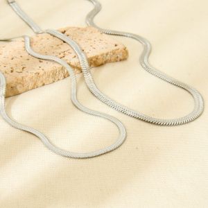Colliers Basiques Unisexes Simple Series Daily Chain En Acier Inoxydable Étanche h5 Image3
