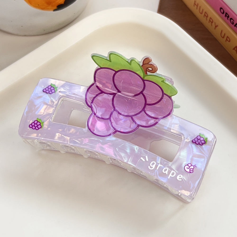 Pinces À Cheveux En Acrylique Pour Femmes, Série Fruits, 1 Pièce