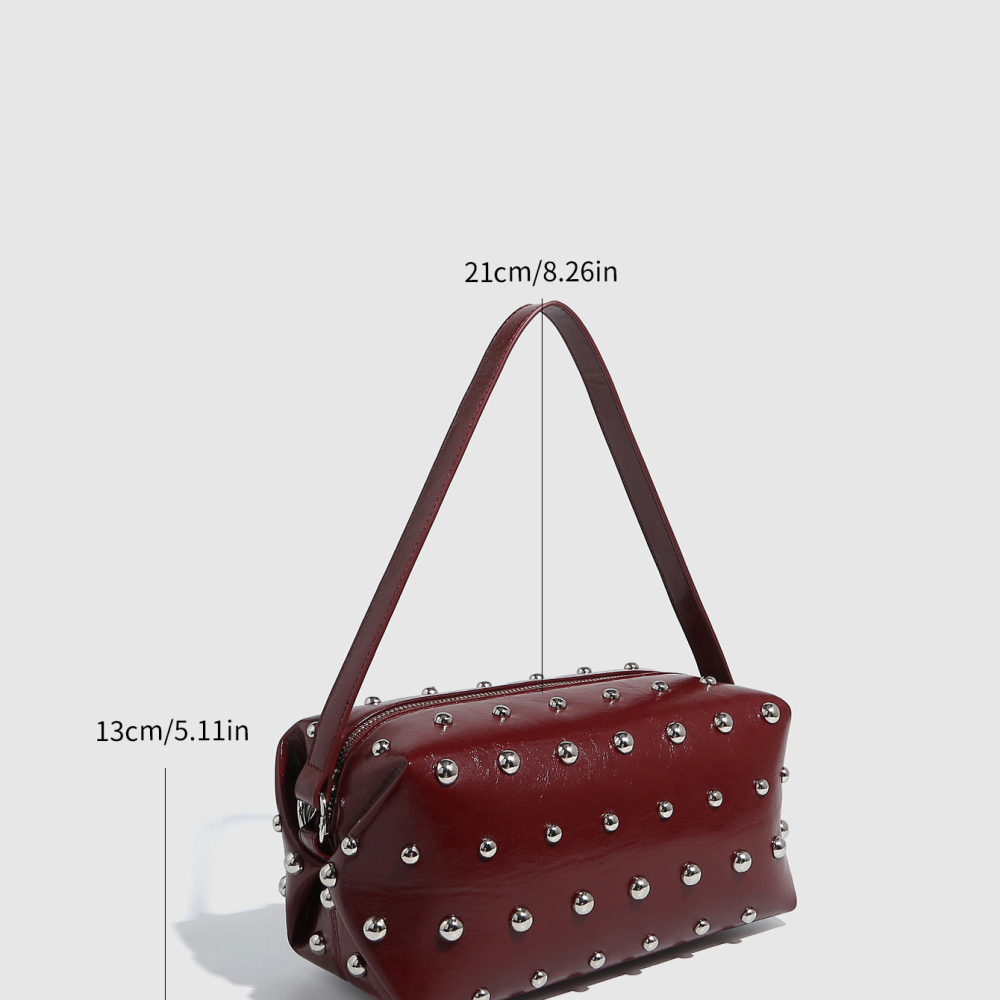 Sac Bandoulière Femme 1 Pièce, Collection Punk Rivet Pu 
