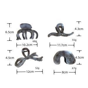 1 Paire De Pinces À Cheveux Géométriques Décontractées En Acétate Pour Femmes, Série Simple h5 Image5
