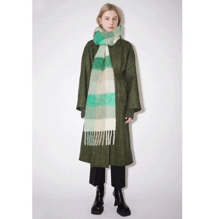 Écharpe d'hiver classique à carreaux en polyester pour femme, 1 pièce 2