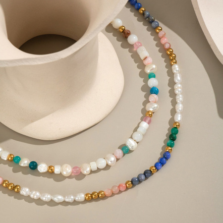 Collier de perles en pierre naturelle 1 pièce 2