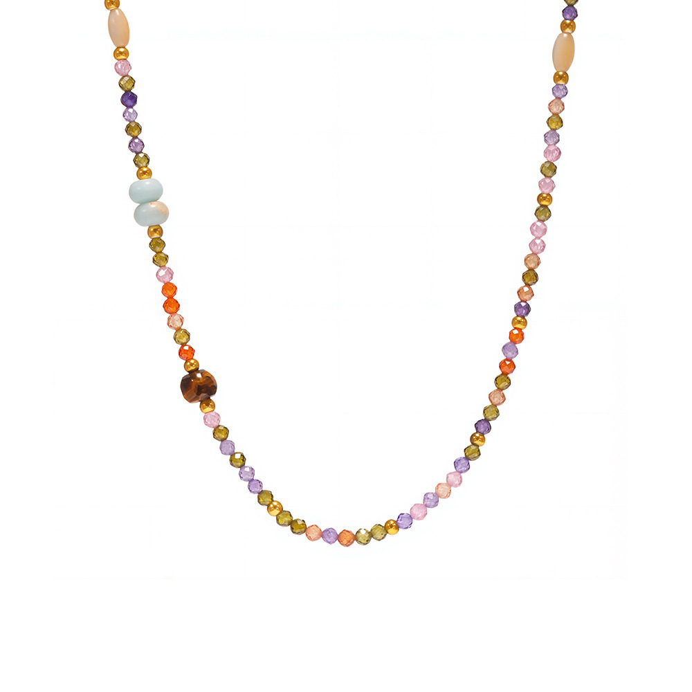 Colliers De Perles Pour Femmes, Série 1 Pièce, Perles Colorées, Pierres Naturelles 