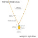 Collier  en or citron et diamants verts 40+5cm Image4
