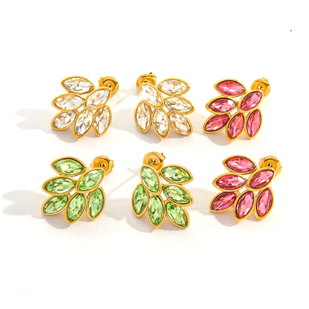 Boucles D'Oreilles Puces Pour Femmes, Simples Et Élégantes, En Acier Inoxydable Étanche. Image5