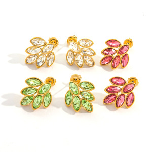 Boucles D'Oreilles Puces Pour Femmes, Simples Et Élégantes, En Acier Inoxydable Étanche. h5 Image5