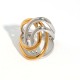 Couleur or et argent/Taille unique/Bague monobloc Image3