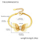TXE324-Bracelet Papillon Zircon Or 15+5cm Image3
