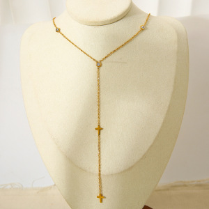 Collier Pendentif Femme Simple, Classique Et Étanche En Acier Inoxydable (1 Pièce) h5 Image5