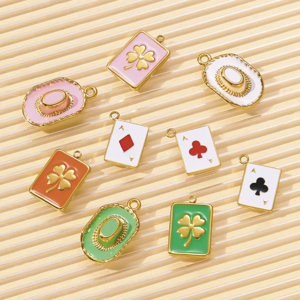 Pendentif Femme Étanche En Acier Inoxydable Daily Poker (1 Pièce) h5Image5