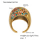 TXA326 - Bague en zircon couleur or - Taille 7 Image5