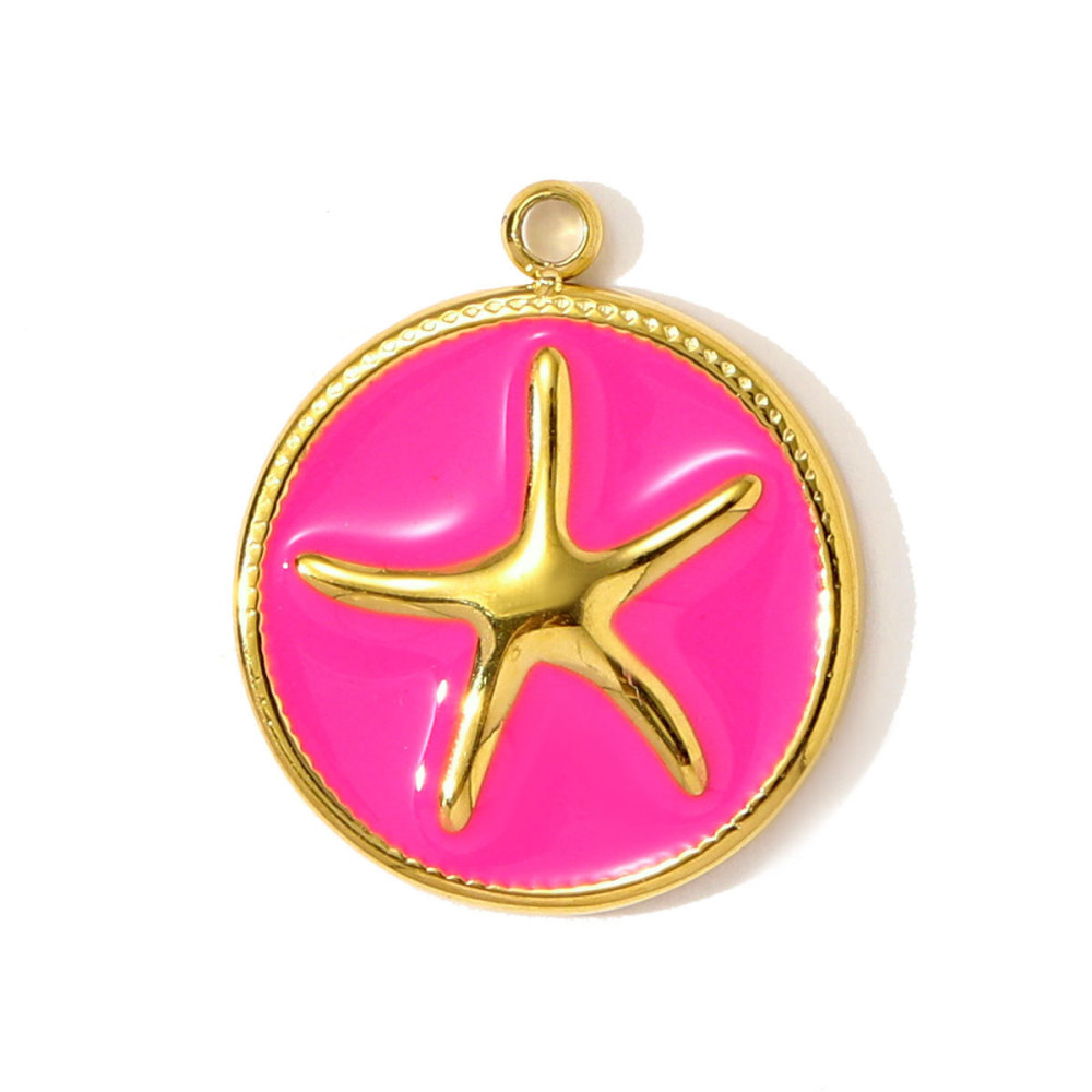 Pendentif Femme En Acier Inoxydable Étanche, Motif Poisson Romantique (1 Pièce)