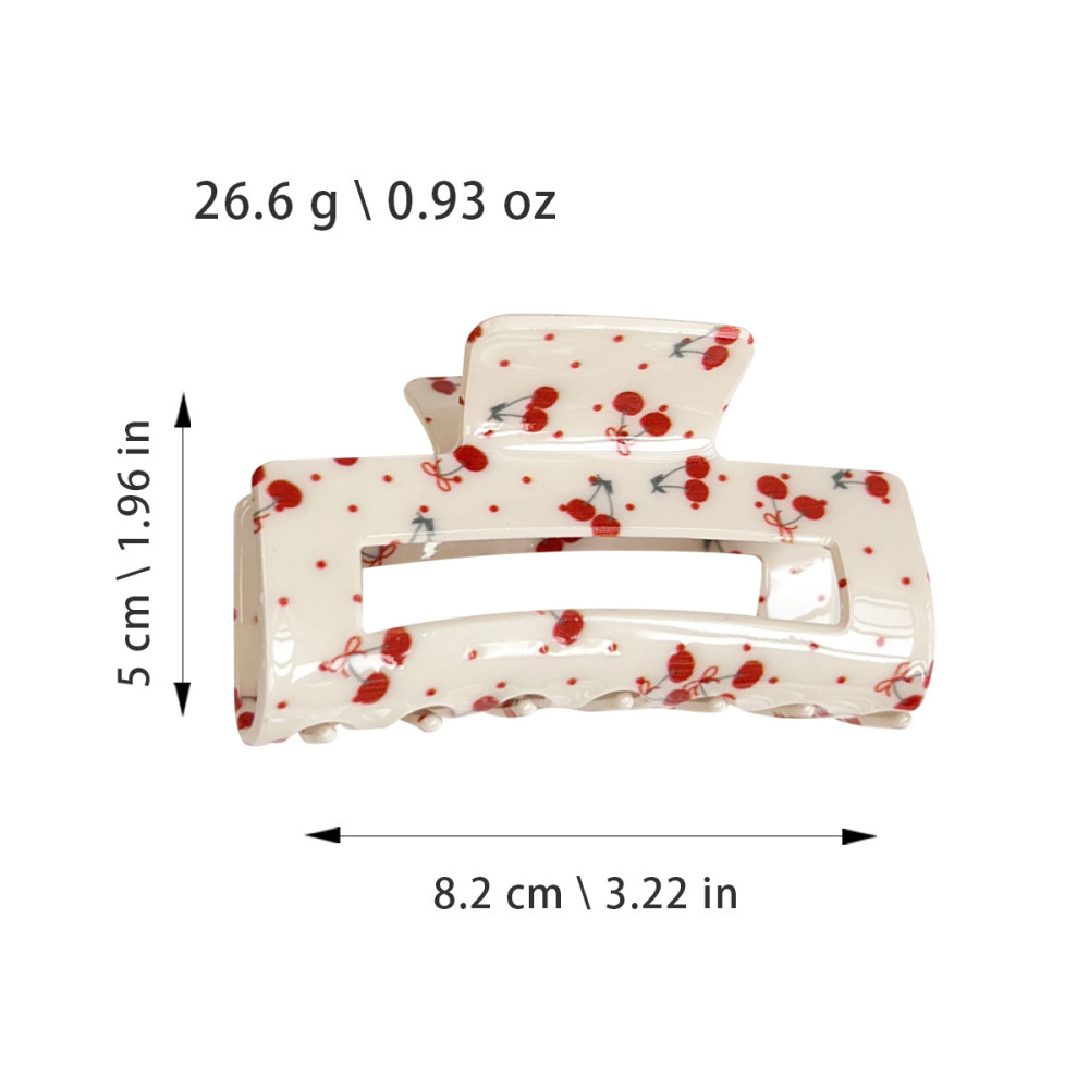 1 Pince À Cheveux En Acrylique À Motif Floral Romantique Pour Femme Image5