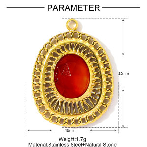 Pendentif Vintage En Pierres Naturelles Pour Femme, 1 Pièce h5 Image2